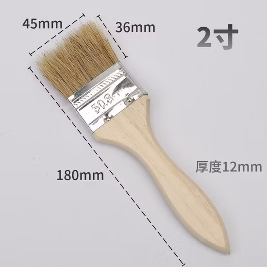 Pennelli per pittura economici con manico in legno a prezzi di fabbrica all'ingrosso con strumento di pittura in pura setola